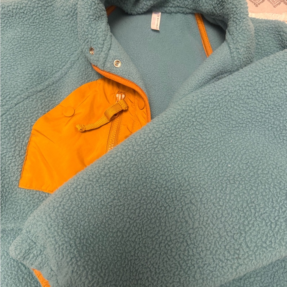 FP Movement by Free People Teal and Orange Teddy Jacket